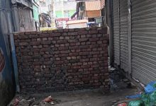 গৌরীপুরে ২০ বছরের পাকা রাস্তা দখল করে দোকান নির্মাণ, দুর্ভোগে শতাধিক পরিবার